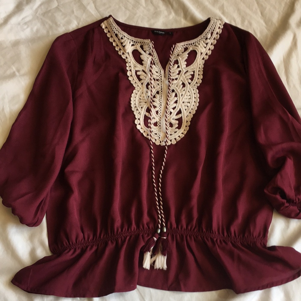 Wine blouse